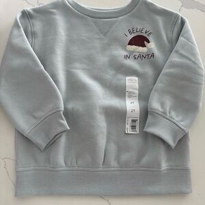 Little Co. Gray Kids Sweatshirt - I Believe in Santa